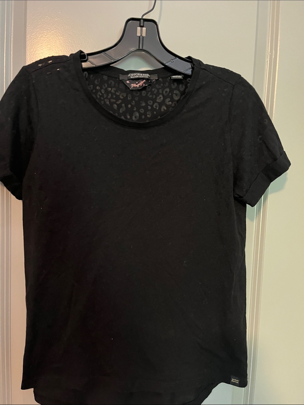 Scotch and soda Black Short-Sleeve Women's Tee
